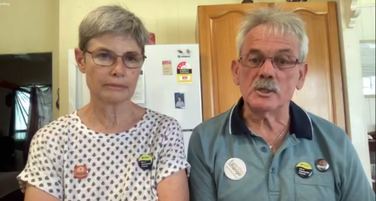 John Quinn and Glenys Petrie of Brisbane South-East Dementia Alliance.